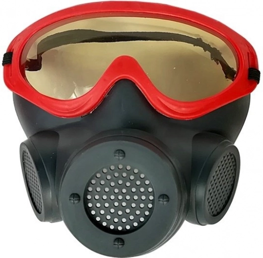 Realistic mask with integrated goggles