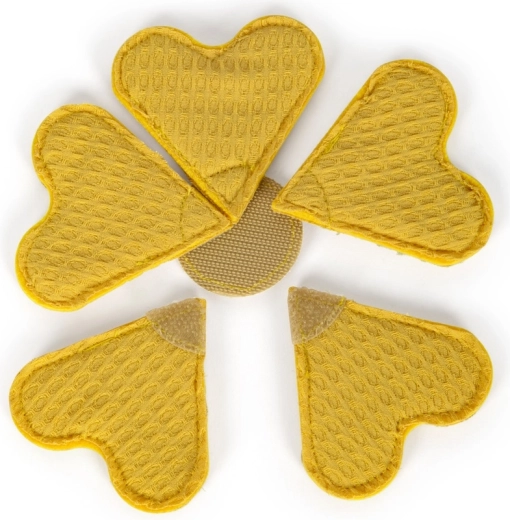 Heart-shaped waffles made of soft fabric