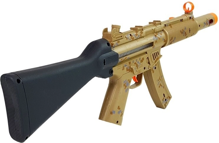 Large pistol with lights and sounds for maximum action
