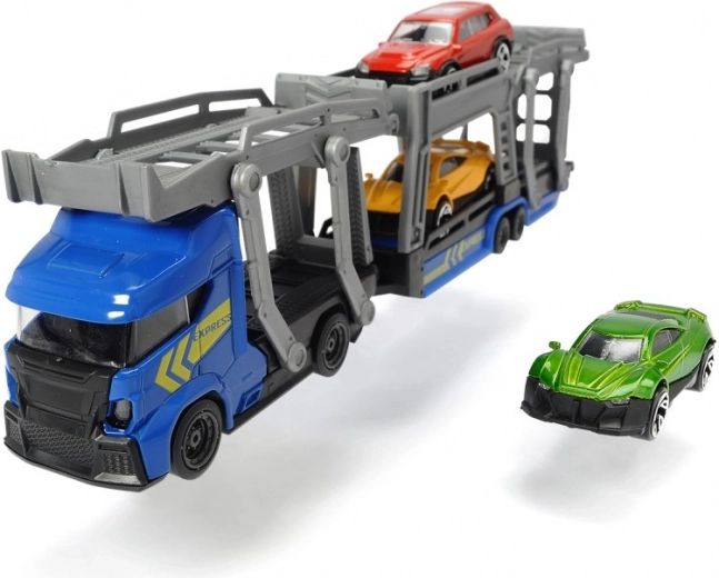 Three die-cast cars included