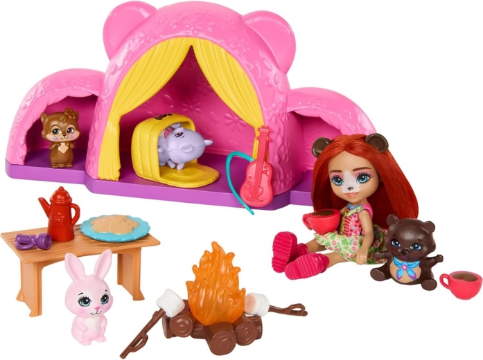 Magical bear tent for campfire stories