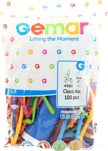 100 цветни балона