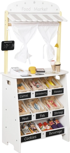 Магазинен щанд с отделения и дъскички