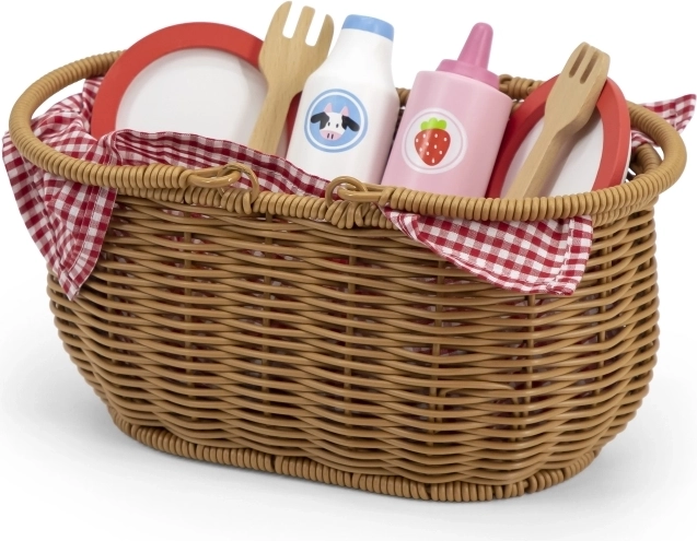 Здрава кошница с карирано одеялце