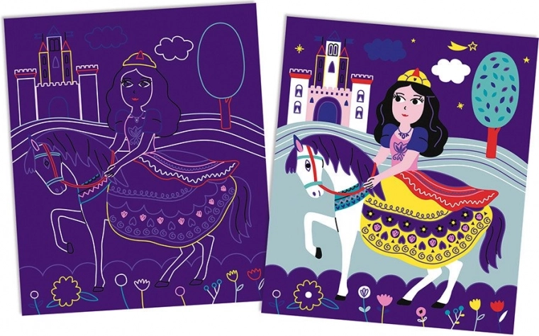 Скрабирането разкрива цветове и златни детайли