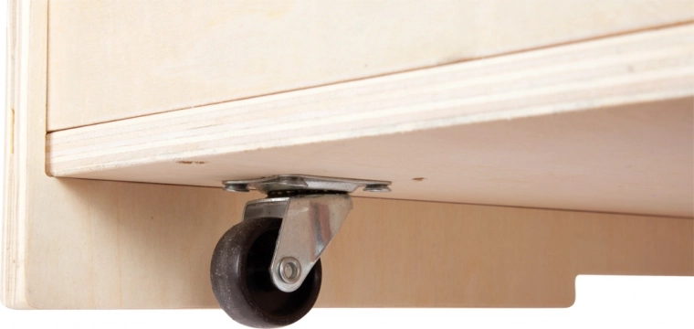 Easy to move thanks to hidden 360° wheels