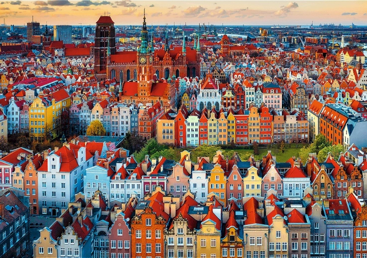 Stunning aerial view of Gdańsk