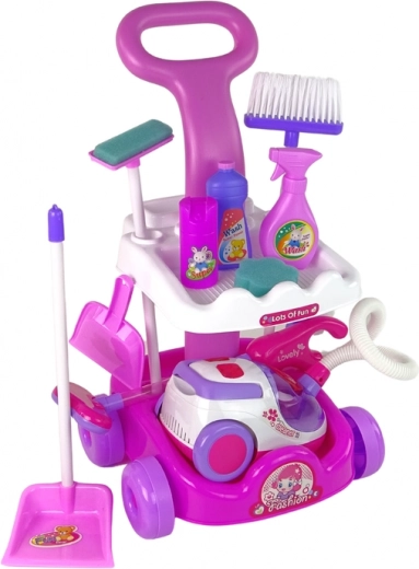 Cart on wheels with organized storage