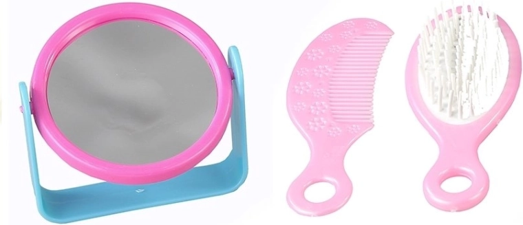 Огледалце, четка и гребен за ежедневен стайлинг
