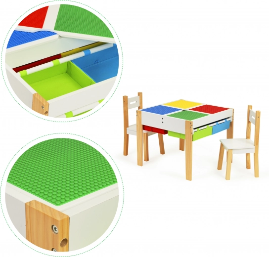 Въртящ се двучастов плот за рисуване и конструктори