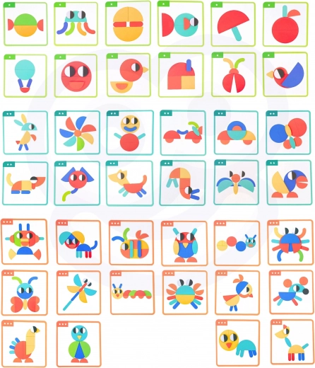 40 шаблона в 3 нива на трудност