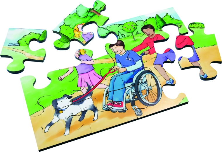 Diverse scenes including inclusion