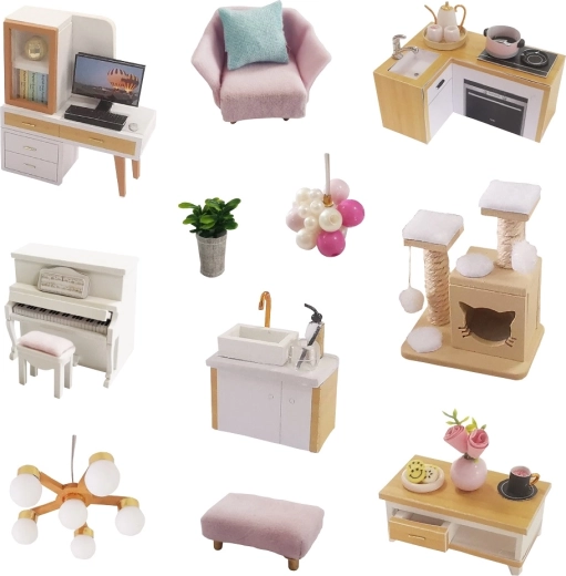 Rich set of furniture and decorations