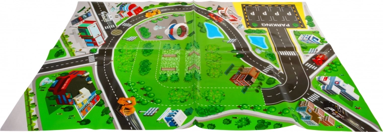Голяма игрална подложка с град и пътища