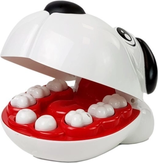 Глава на кученце с подвижни зъби