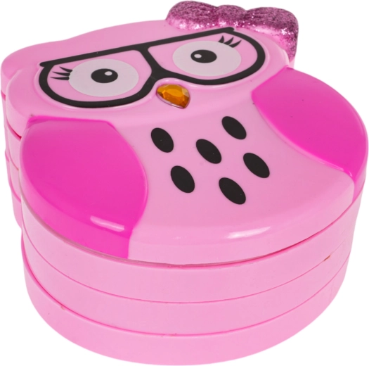 Игрив дизайн на розова сова