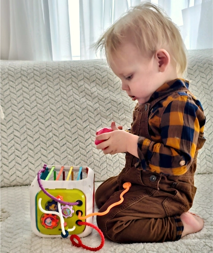 Textures, shapes, and colors for sensory development
