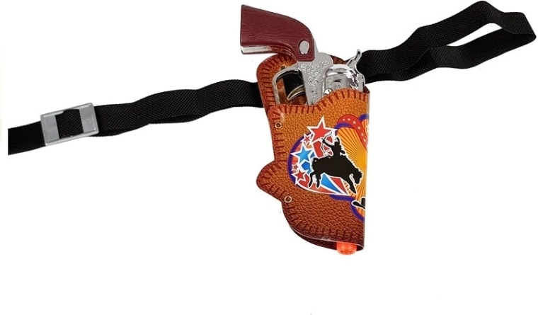 Revolver with holster and adjustable belt