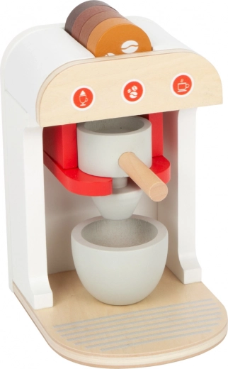Capsule coffee maker with lever