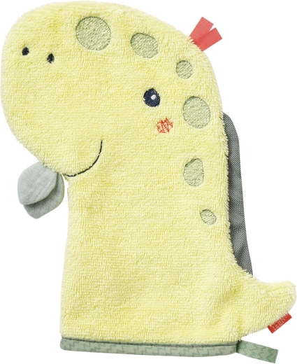 Очарователен динозавър, който забавлява и мие