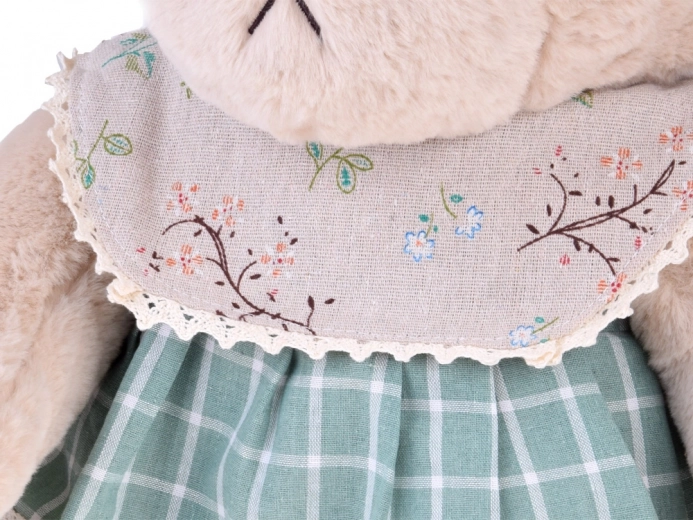 Винтидж рокля с дантела и цветна яка