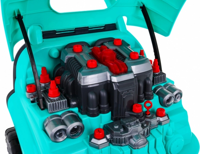 Opening hood and realistic engine