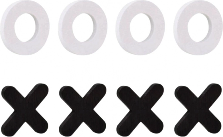 Контрастни фигурки X и O