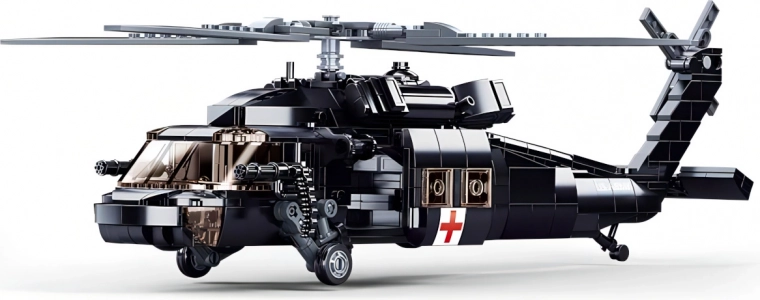 Реалистичен спасителен UH–60 с функционални ротори