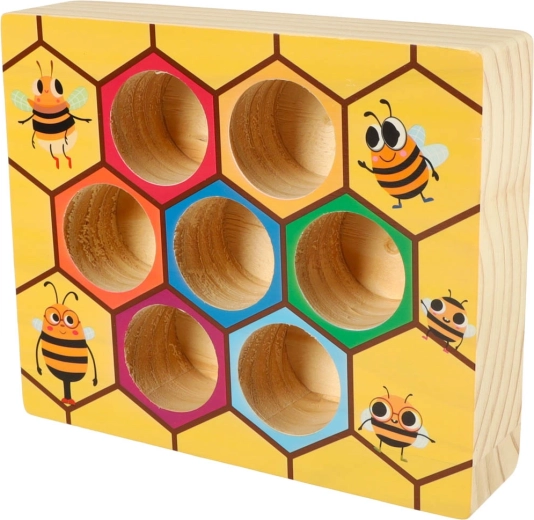 Цветен пчелен кошер от масивно дърво
