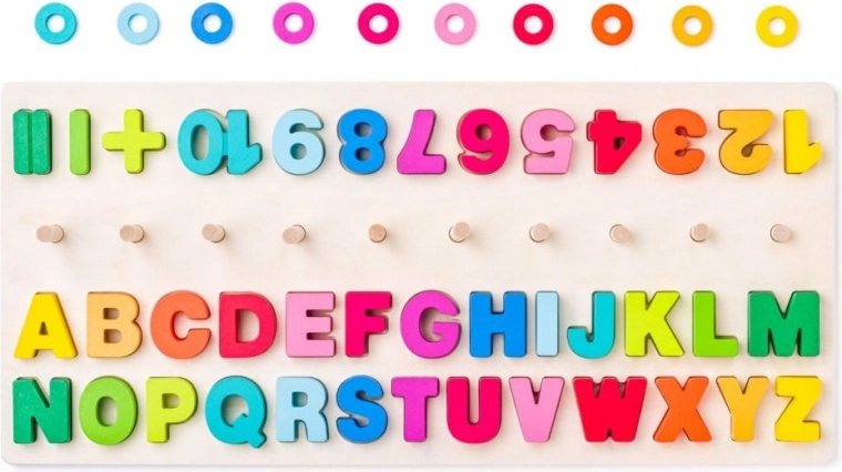 Буквички и числа в весели цветове