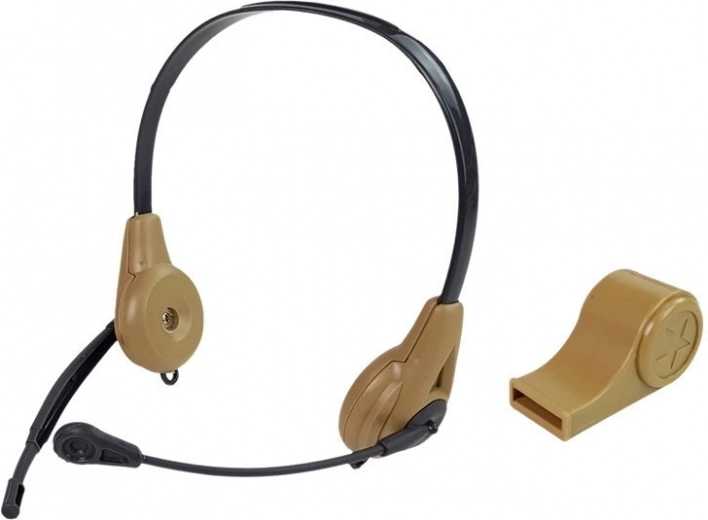 Headset with microphone for team communication