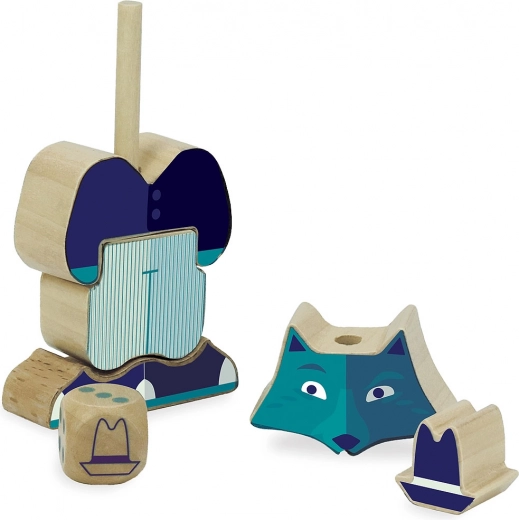 Wooden stacking fun with a fairytale story