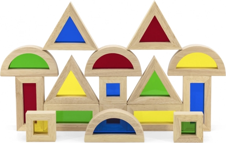 Прозрачни цветни прозорчета за игра със светлина