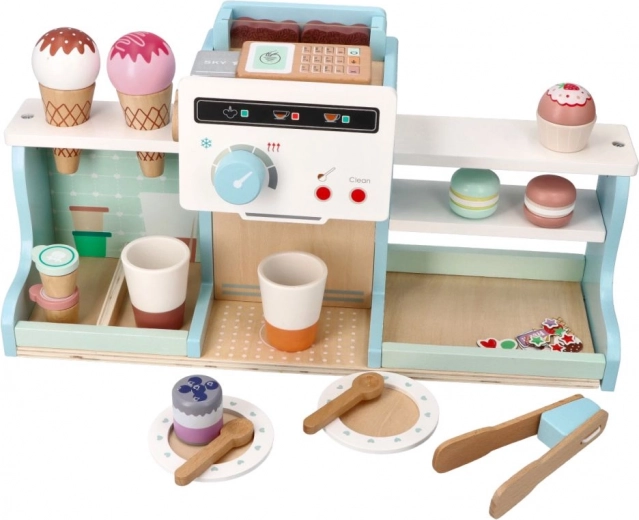 Сладоледен щанд, пълен с вкусотии