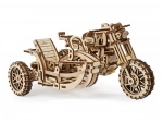 Ugears 3D Puzzle Motorcycle with Sidecar – Mechanical Wooden Model