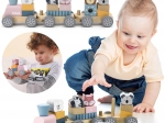 Wooden Toy Train with Blocks and Animals Montessori