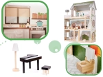 Wooden dollhouse LULILO FLORO boho with LED, 78 cm