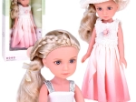 Elegant stylish doll with hat and long blonde hair