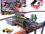 Freight train set with wagons and station