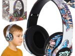 Wireless over-ear bluetooth headphones with rgb lighting and micro sd