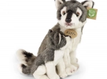 Rappa plush wolf with pup, eco-friendly, 27 cm