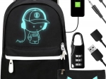 Водоустойчив раница с USB и светещ мотив KRUZZEL 19 л