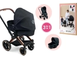 Детска количка за кукли CYBEX Black 3 в 1 (36–52 см)