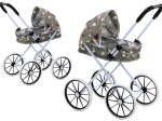 Doll Stroller Stars and Clouds Gray