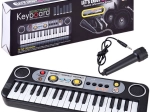 Kids’ 37-key keyboard synthesizer with microphone