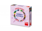 Dino Travel Game Recognize the Flags - America and Australia