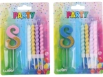 Парти свещ цифра 8 с 4 свещички