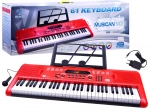Electronic Keyboard Instrument 61 Keys with Microphone – Red