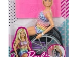 Barbie Fashionistas doll in a wheelchair with a checkered outfit