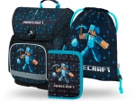 Ученически комплект BAAGL ERGO MINECRAFT Blue Axe – раница, несесер и торба